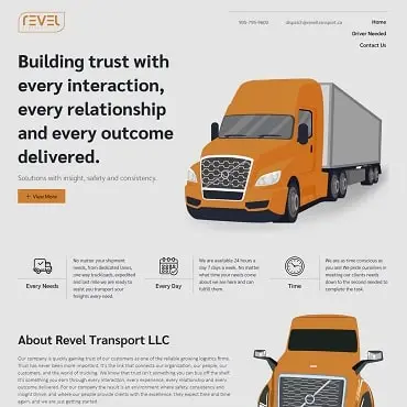 Revel Transport- Web Development | Proftcode