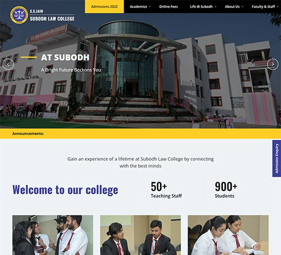  Subodh Law College | Web Development | Proftcode