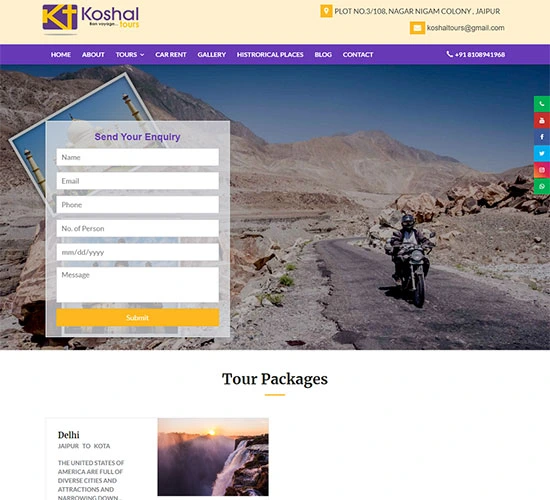 Koshal tour | Web development | Proftcode