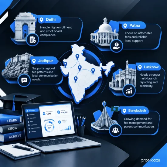 School ERP Software Company by City in India